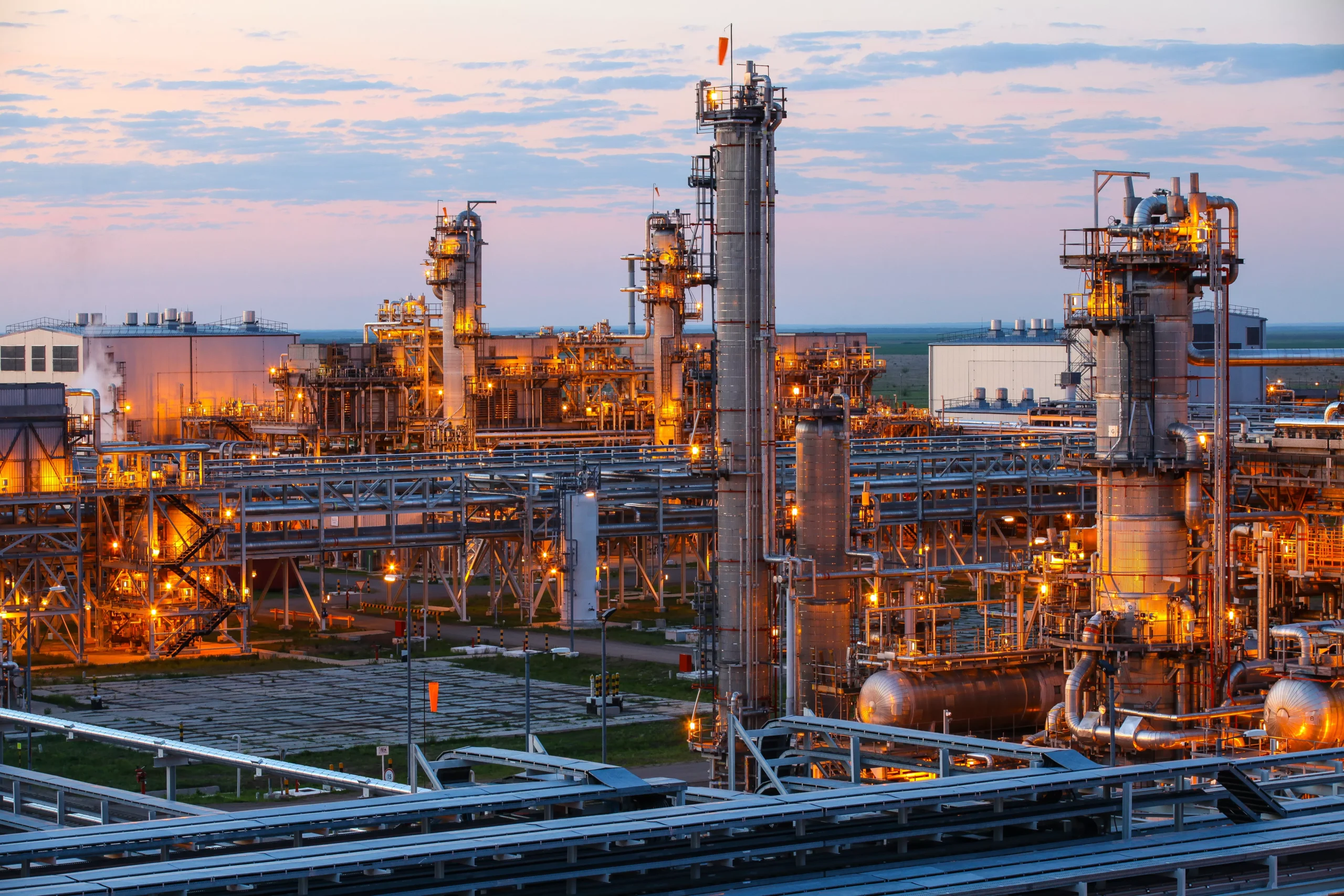 Kazakhstan Karachaganak Petroleum Operating facility aerial view