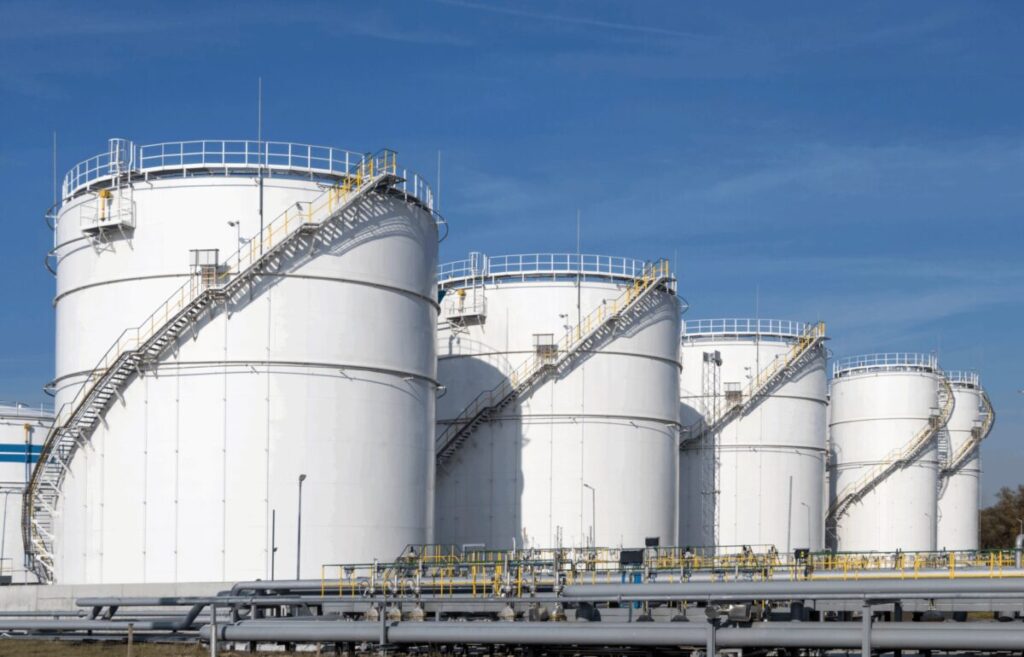 Petroleum storage tanks and refinery operations in Kazakhstan